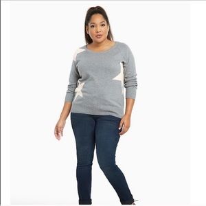 Torrid scoop neck star sweater Size 2